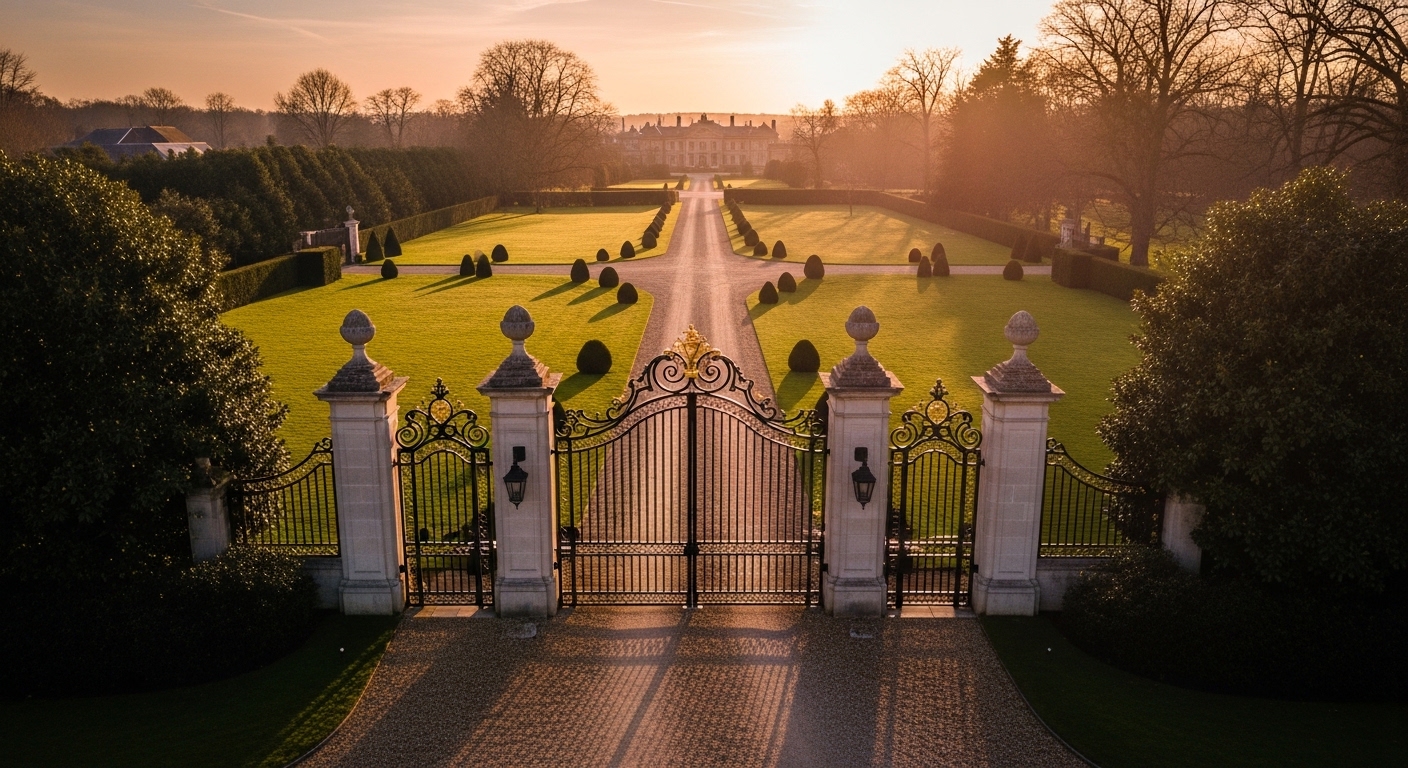 High value London property with well-designed electric driveway gates
