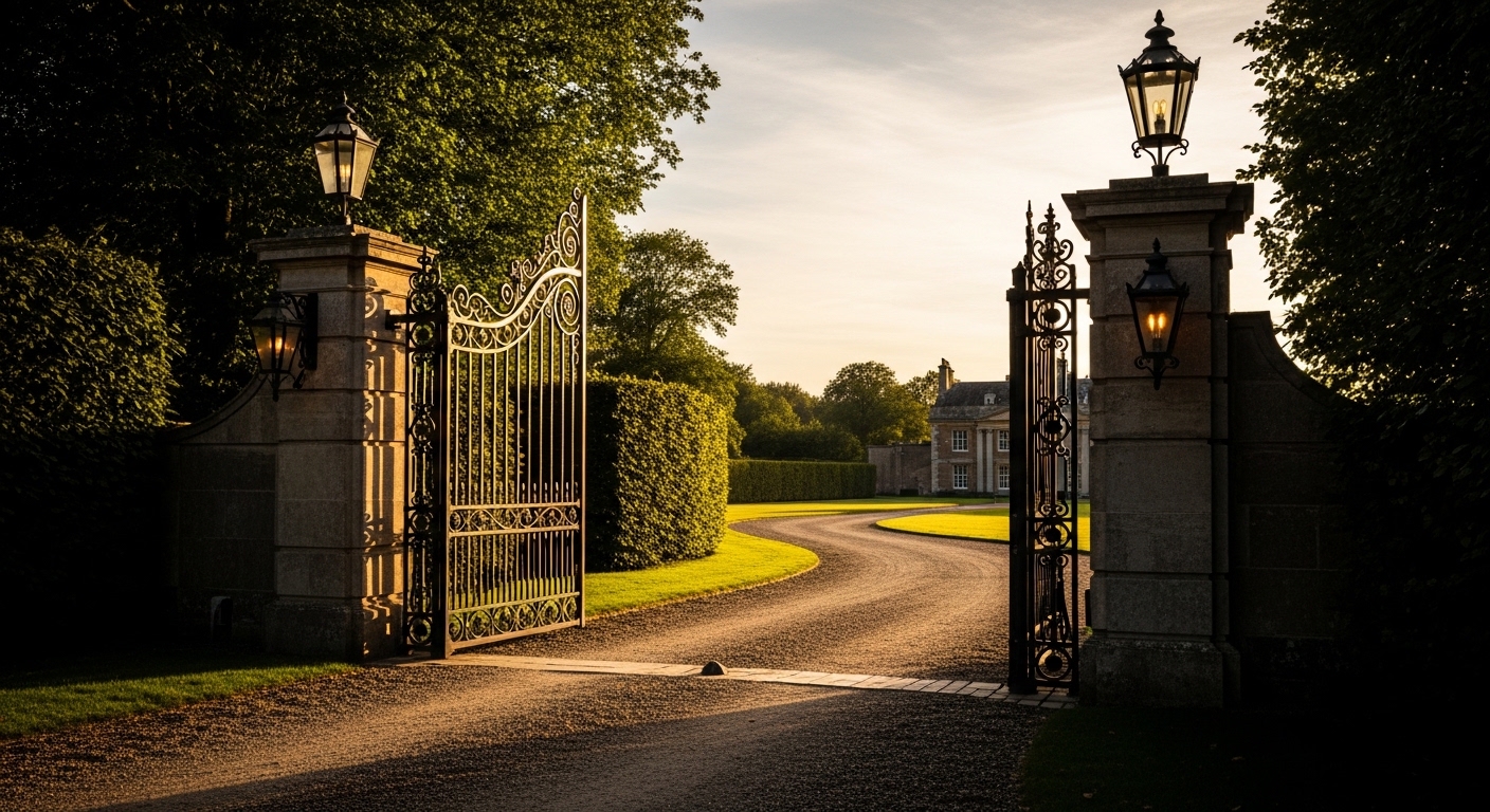 Gate engineer lubricating hinges during an annual maintenance service
